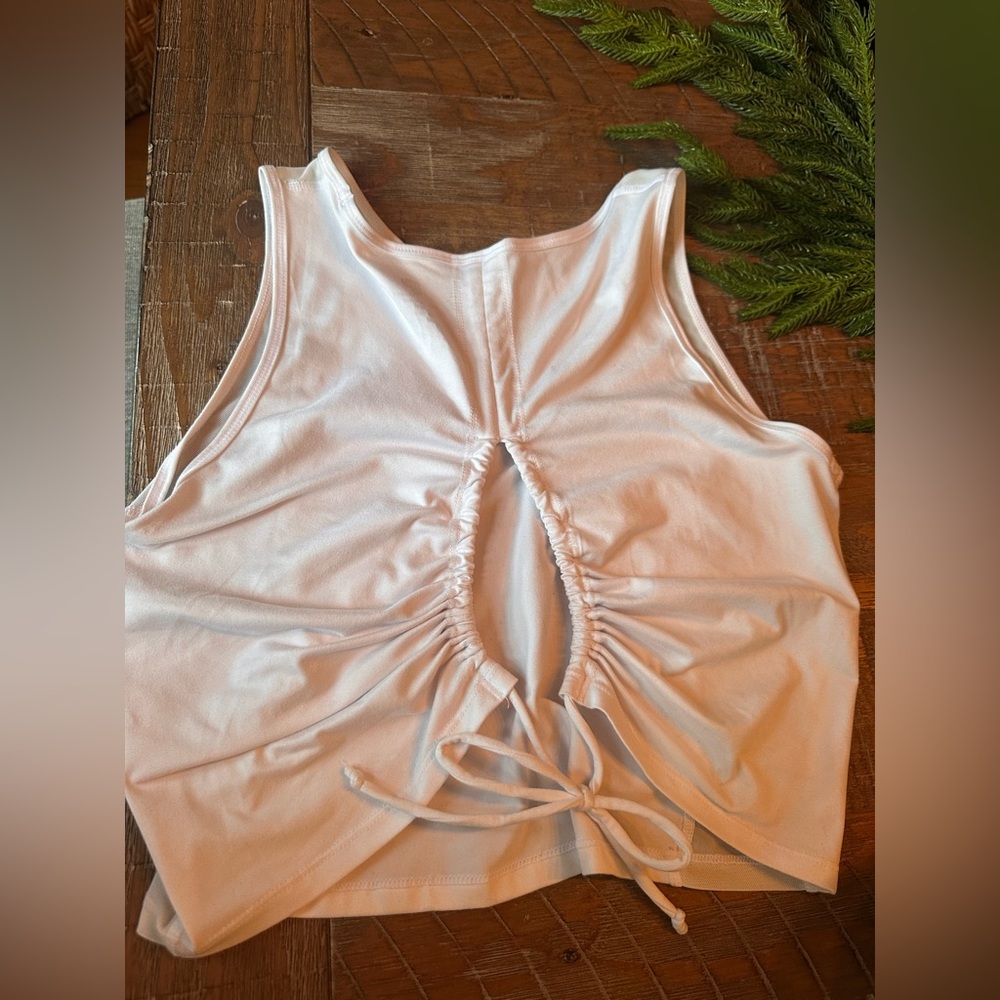 Born Primitive white Tank Top. Cute adjustable key hole back design